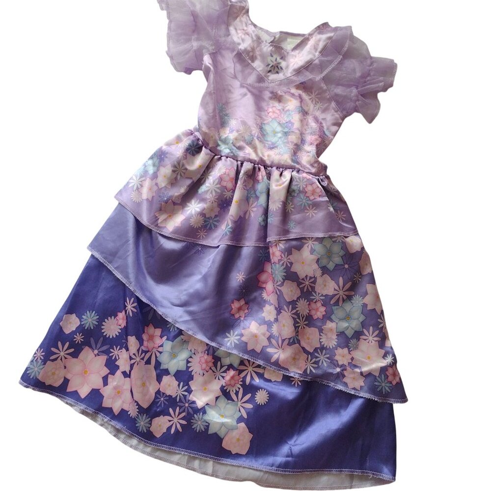 Disney Encanto Isabela Girls Costume 4-6X Purple Floral Fantasy Play Dress Up - Picture 9 of 9